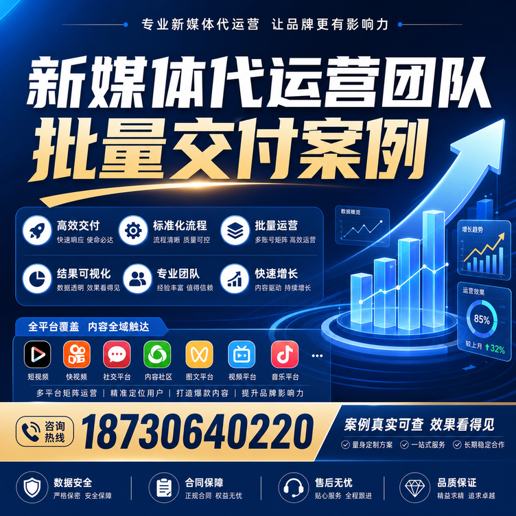 榆林代运营公司多客户账号批量高效交付案例